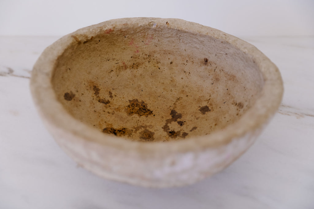 Found Paper Mache Bowl II,  vintage paper mache bowl