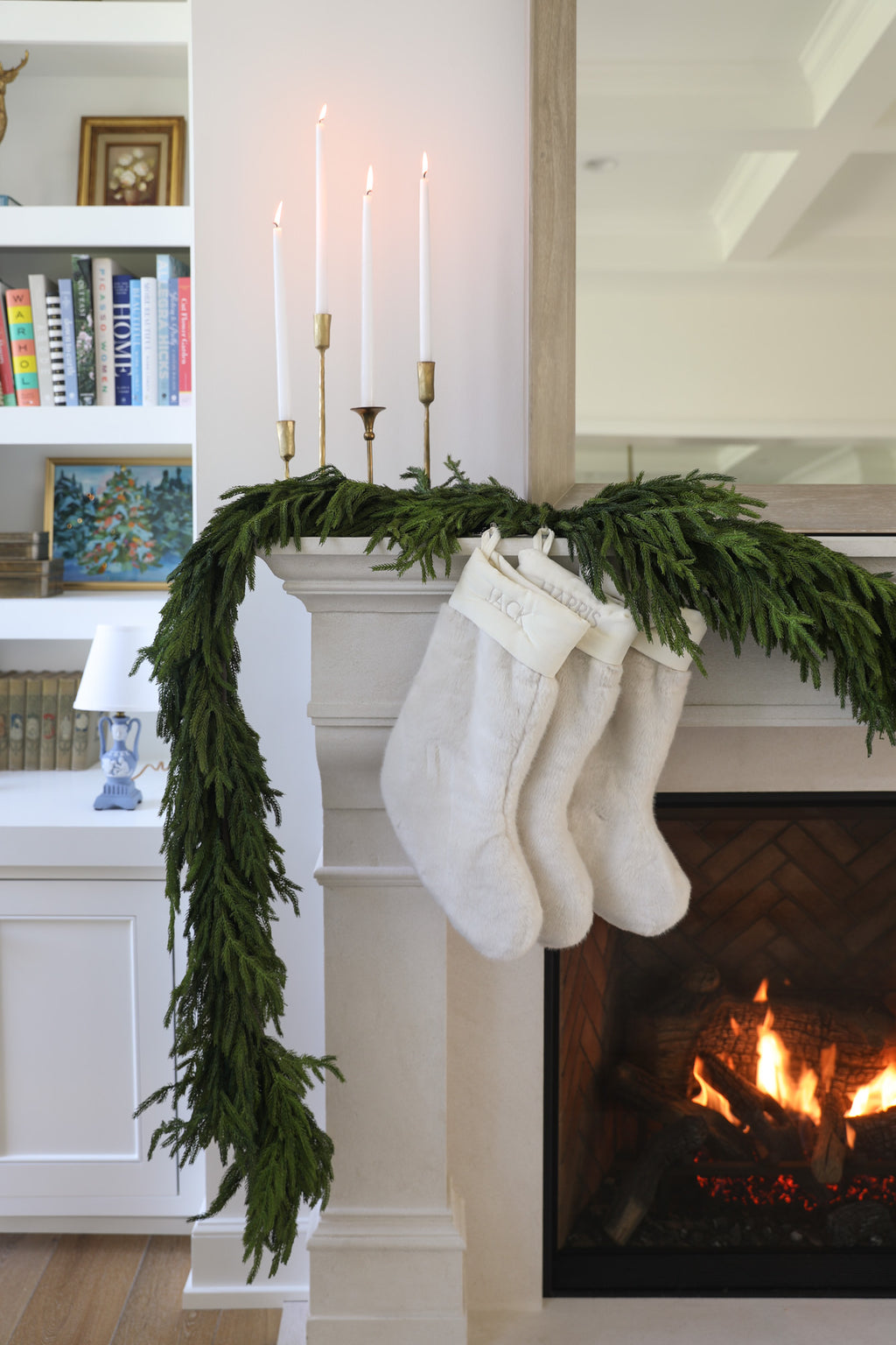 Natural Touch Norfolk Pine Garland, 72" x 16", realistic faux garland, faux garland, mantel garland, christmas garland, holiday garland,