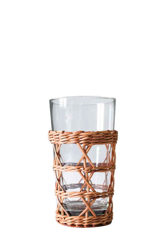 Rattan Cage Highball, Set of 4