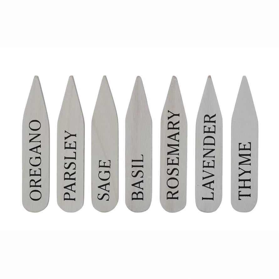 HERB GARDEN MARKERS, SET OF 7