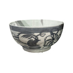 BLACK AND WHITE FLORAL BOWL - SMALL