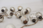 Embossed Mercury Glass Ornament Garland