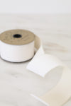 Thin Winter White Velvet Holiday Ribbon, 2"