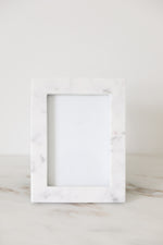 White Marble Picture Frame, 5” X 7”