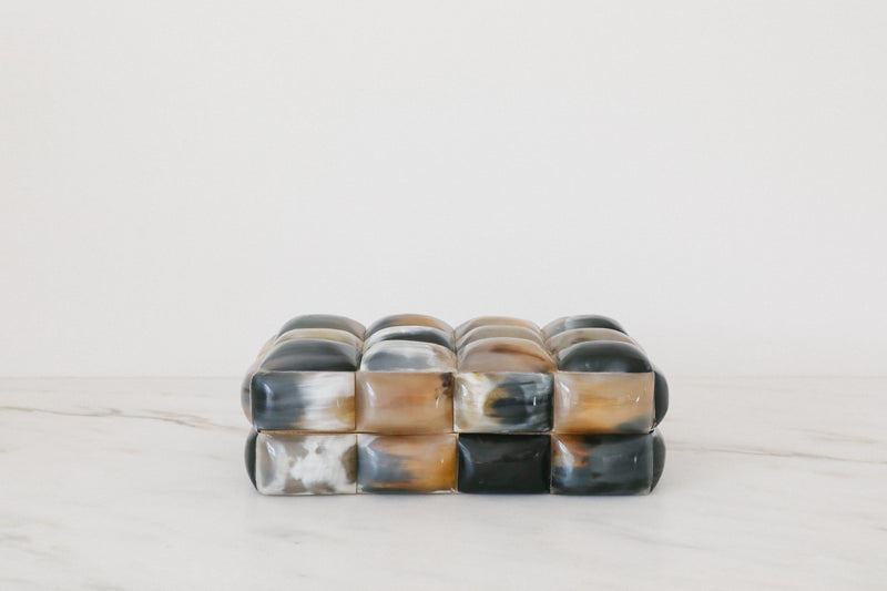 Natural Horn Lidded Box, decor boxes, decorative box, shelf decor