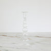 CLEAR FLUTED GLASS CANDLESTICK, LARGE
