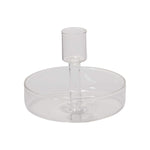 Ribbed Taper Glass Candle Holder Base