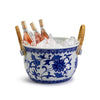 Blue and White Beverage Tub