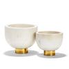 MARBLE & BRASS FOOTED BOWLS