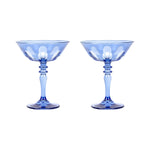 LIGHT BLUE RIALTO COUPE GLASSES, SET OF 2