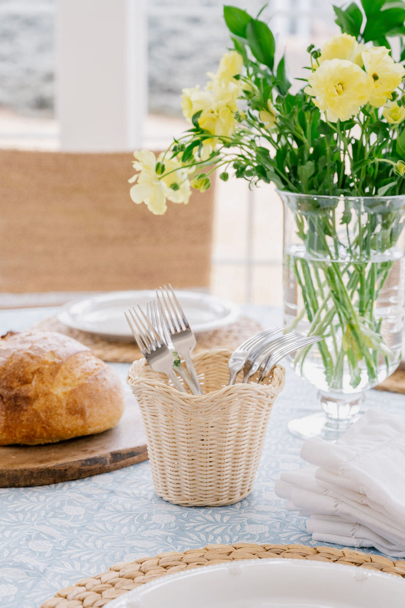 Wavy Wicker Basket, Small