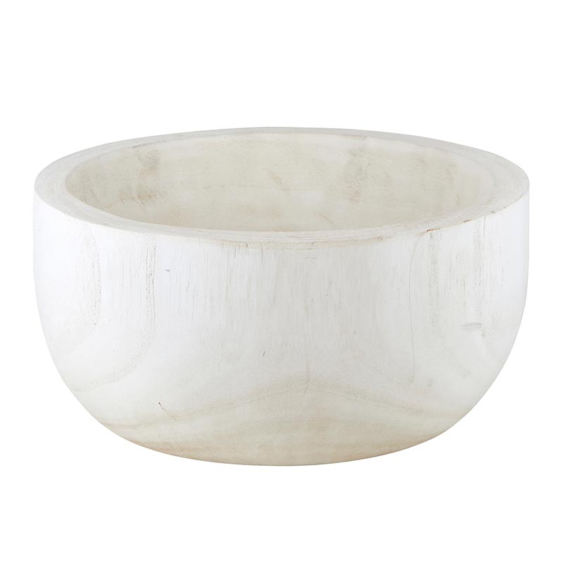 White Paulownia Wood Bowl, Large
