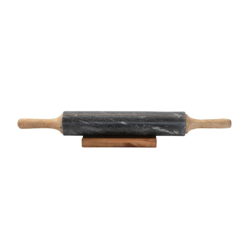 French black marble rolling pin 