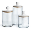 White Lidded Canisters, Set of 3
